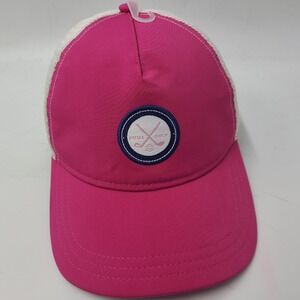 Women Puma Hat Snapback Trucker Mesh Pink White Golf Logo Tennis Pickleball